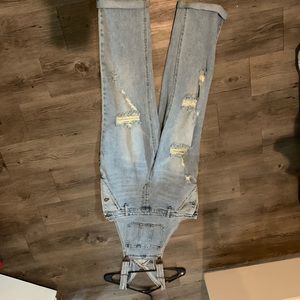 Denim jumpsuit overalls